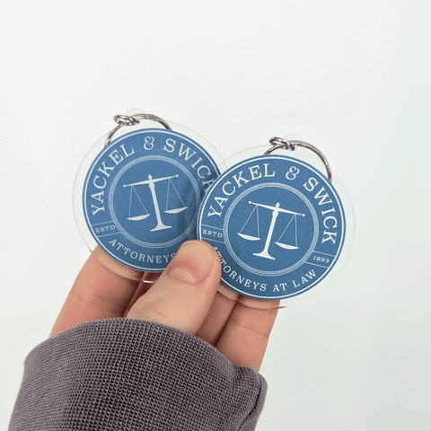 2" Double Sided Logo Keychains