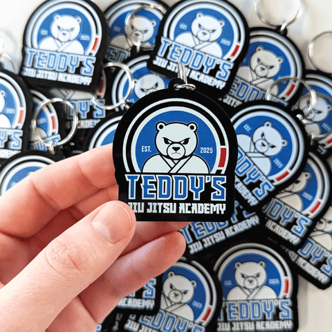 2" Single Sided Logo Keychains