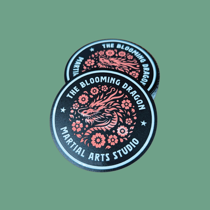 Embedded Logo Sticker Embossed Logo Stickers - Custom Die Cut Vinyl Stickers – Jaded Creations