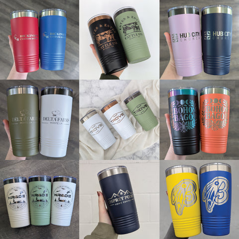 Engraved 20oz Standard Tumbler - Logo, One Side