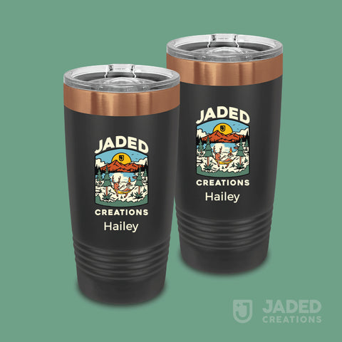 Printed 20oz Specialty Tumbler - Logo+Text, Both Sides