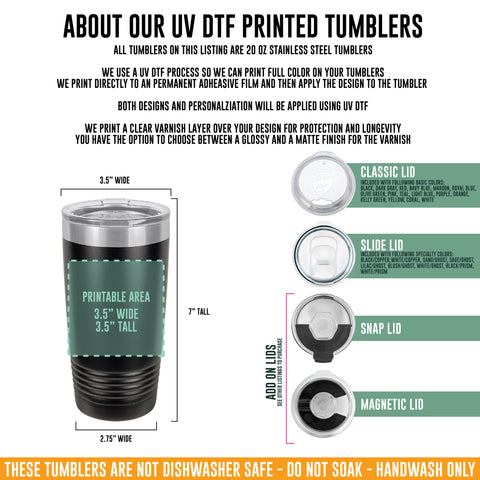 Printed 20oz Standard Tumbler - Logo, One Side