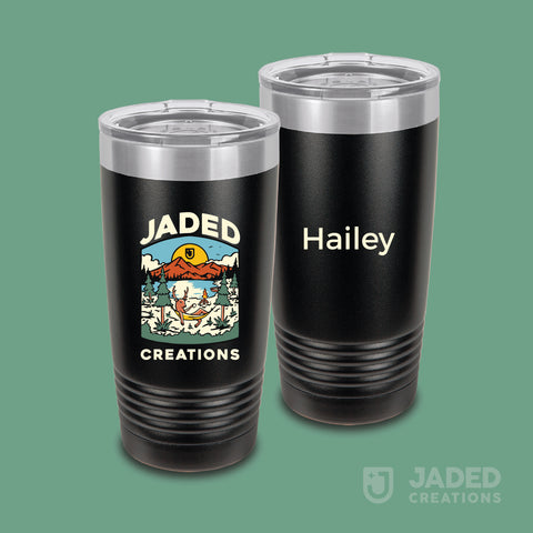 Printed 20oz Standard Tumbler - Logo One Side, Text Other Side