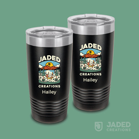 Printed 20oz Standard Tumbler - Logo+Text, Both Sides