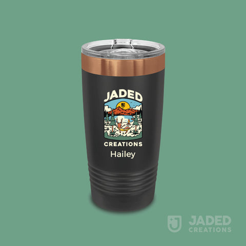 Printed 20oz Specialty Tumbler - Logo+Text, One Side