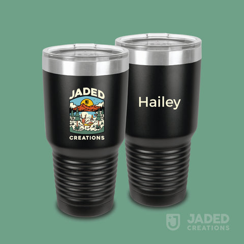Printed 30oz Standard Tumbler - Logo One Side, Text Other Side