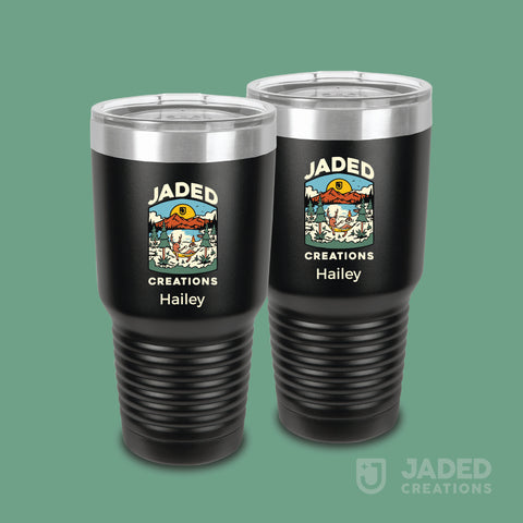 Printed 30oz Standard Tumbler - Logo+Text, Both Sides