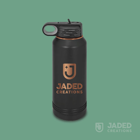 Engraved Specialty 32oz Water Bottle - Logo, One Side