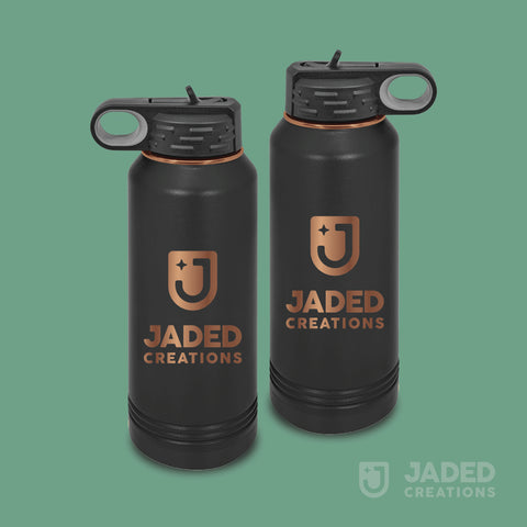 Engraved Specialty 32oz Water Bottle - Logo, Both Sides