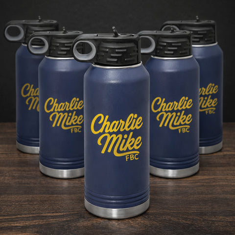 Printed Specialty 32oz Water Bottle - Logo One Side, Text Other Side