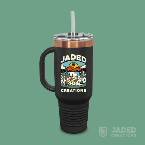 Printed Specialty 40oz Tumbler with Handle - Logo, One Side