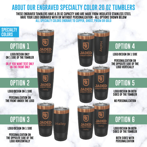 Custom Engraved 20oz Tumbler – Jaded Creations