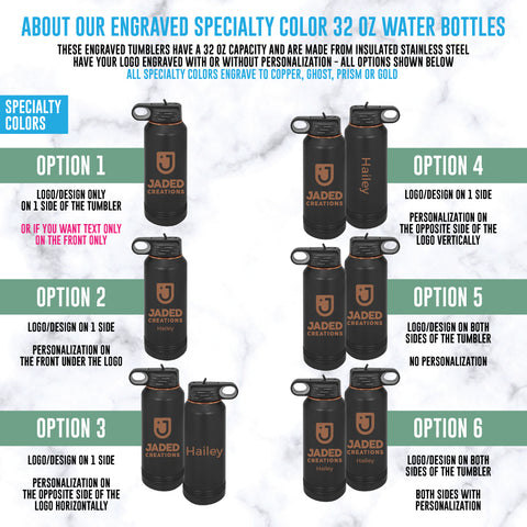 Custom Engraved 32oz Water Bottle