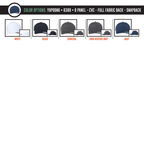 Custom Logo Hat - Yupoong 6 Panel CVC Snapback