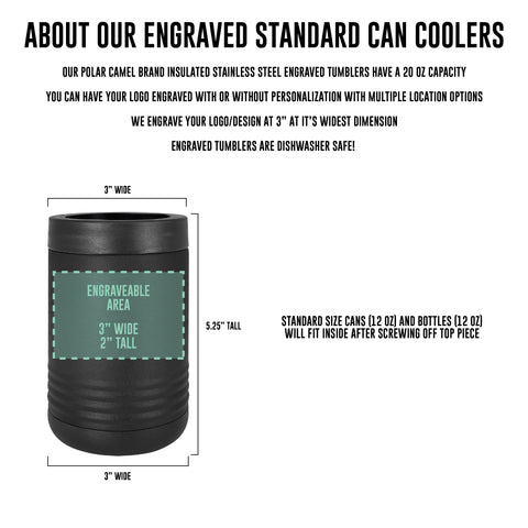Custom Engraved 12oz Can Cooler
