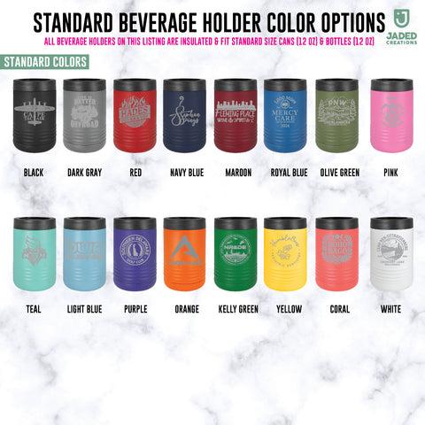 Custom Engraved 12oz Can Cooler