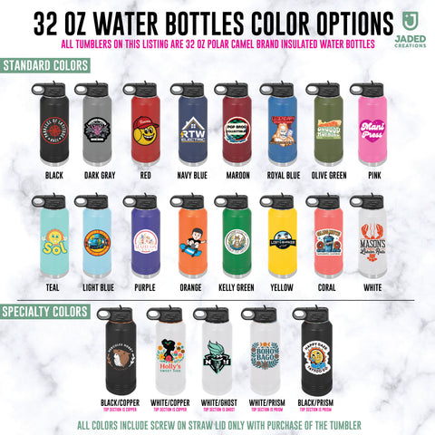Custom Printed 32oz Water Bottle