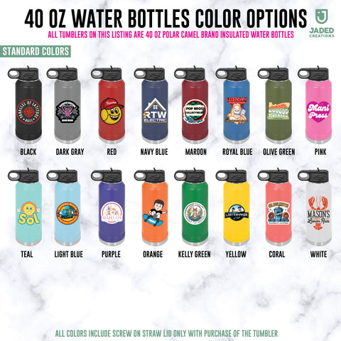 Custom Printed 40oz Water Bottle