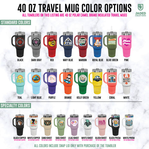 Custom Printed 40oz Tumbler with Handle
