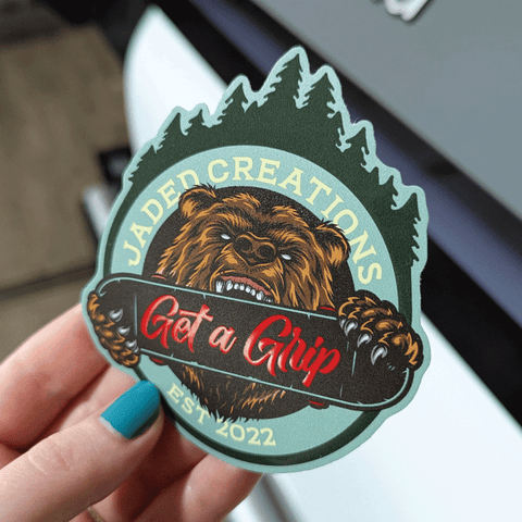 5" Die Cut Embossed Sticker