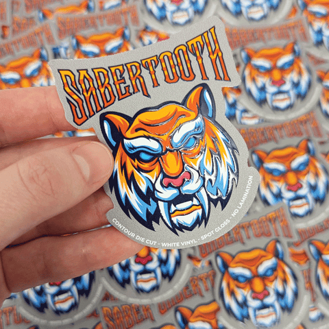 5" Die Cut Embossed Sticker