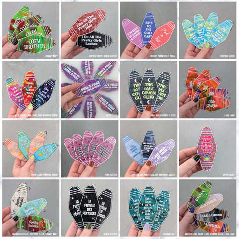 Custom Motel Text Keychains