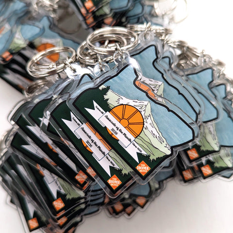 Custom Logo Keychains - Single Sided