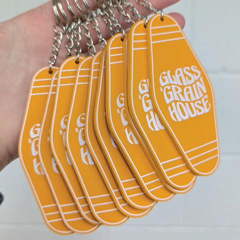 Custom Motel Logo Keychains