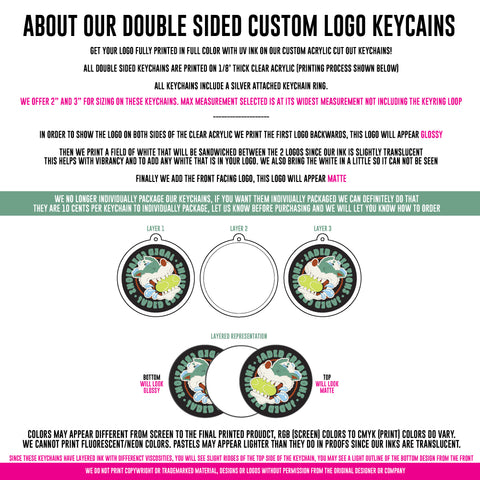 Custom Logo Keychains - Double Sided