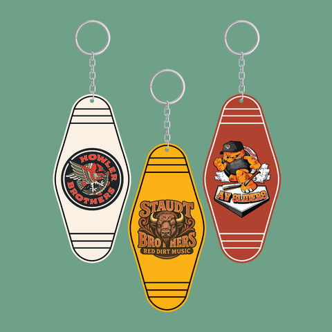 Custom Motel Logo Keychains