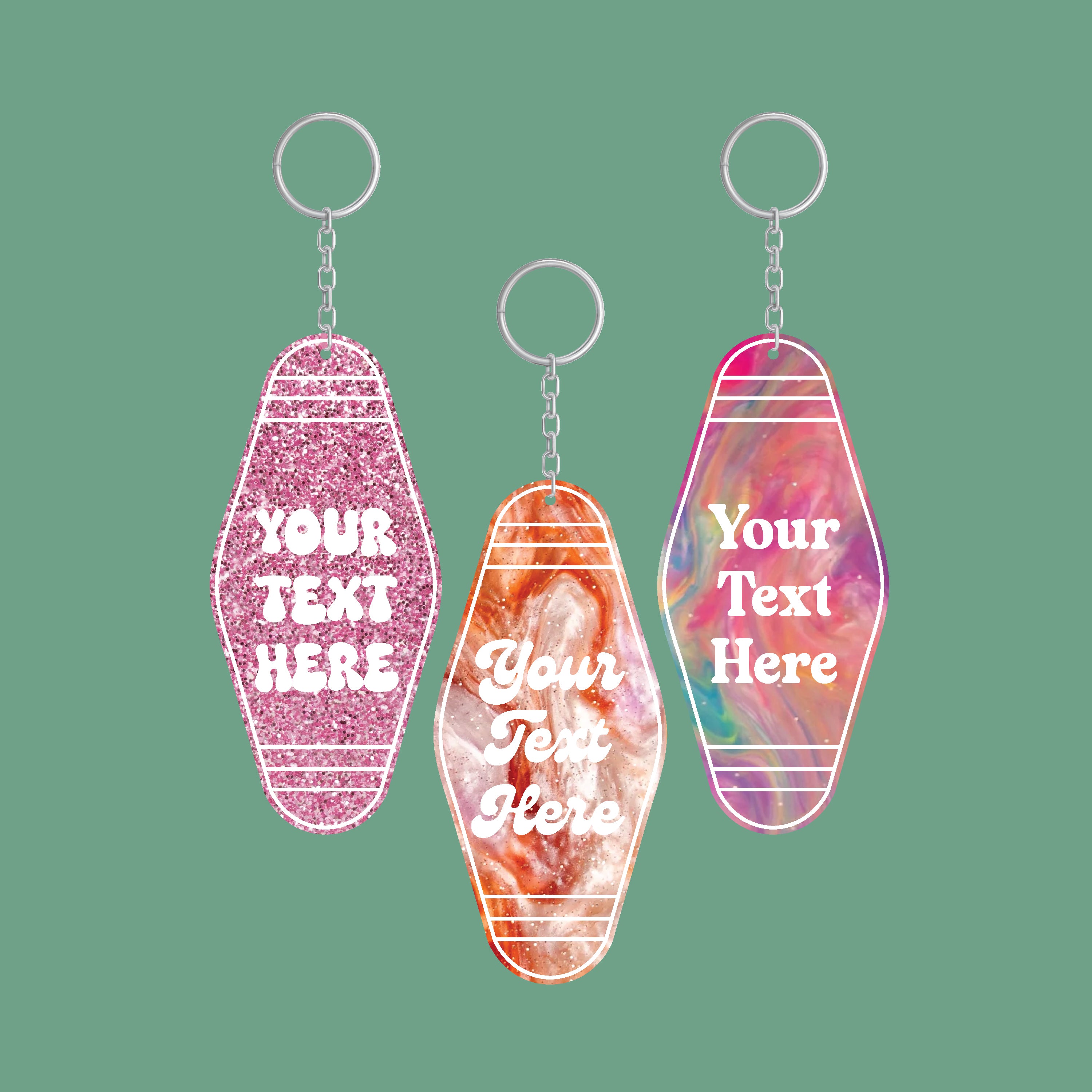 Custom Motel Text Keychains – Jaded Creations