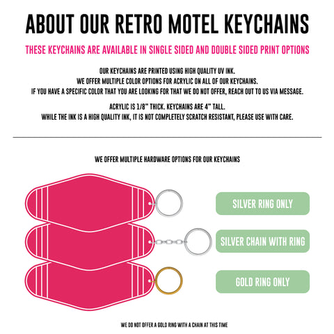 Custom Motel Logo Keychains