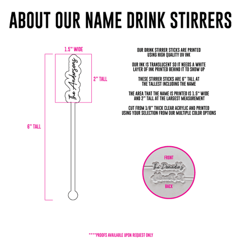 Name Drink Stirrer