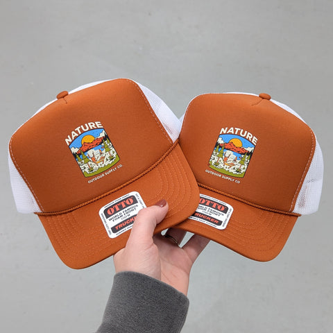 Custom Logo Hat - Otto 5 Panel Foam Mesh Trucker