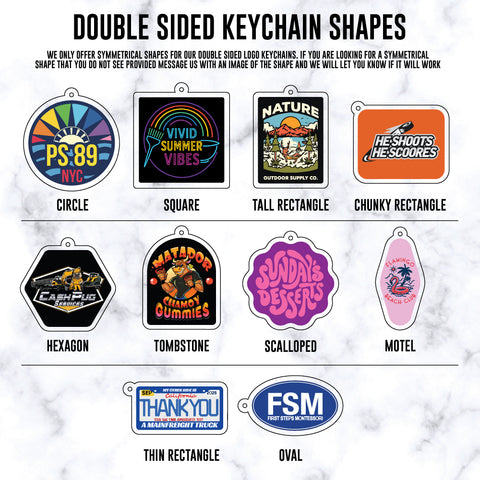 Custom Logo Keychains - Double Sided