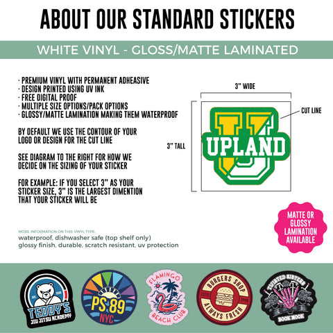 Is Standard Sticker Custom Standard Logo Stickers – Jaded Creations